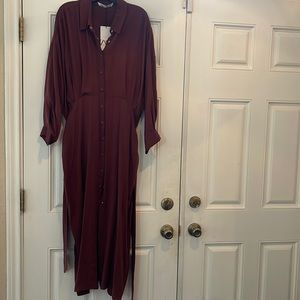 ZARA Maxi Shirt Dress w/ Belt